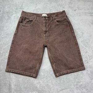 Vintage Beyond The Limit Shorts Mens 42 Brown Baggy Loose Y2K Skater Denim